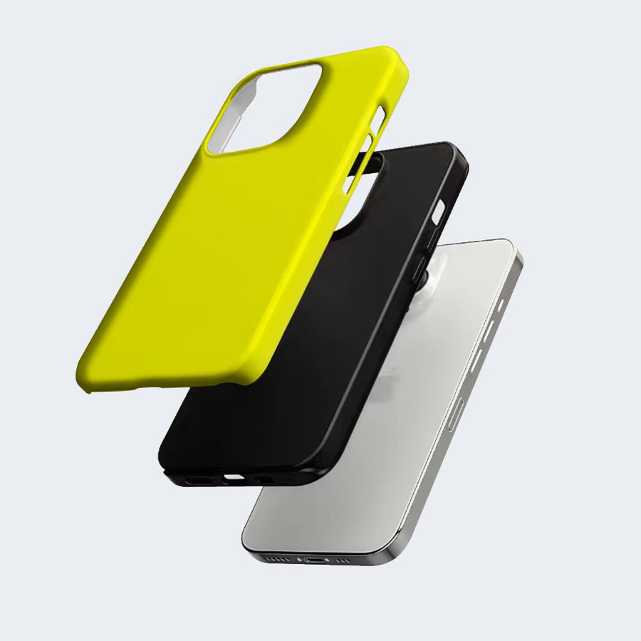 Robuste Handyhülle von Potdemiel für iPhone 17 16 15 14 13 Pro Max Plus mit Magnetfunktion in Fluoreszierend Gelb - Bild 1