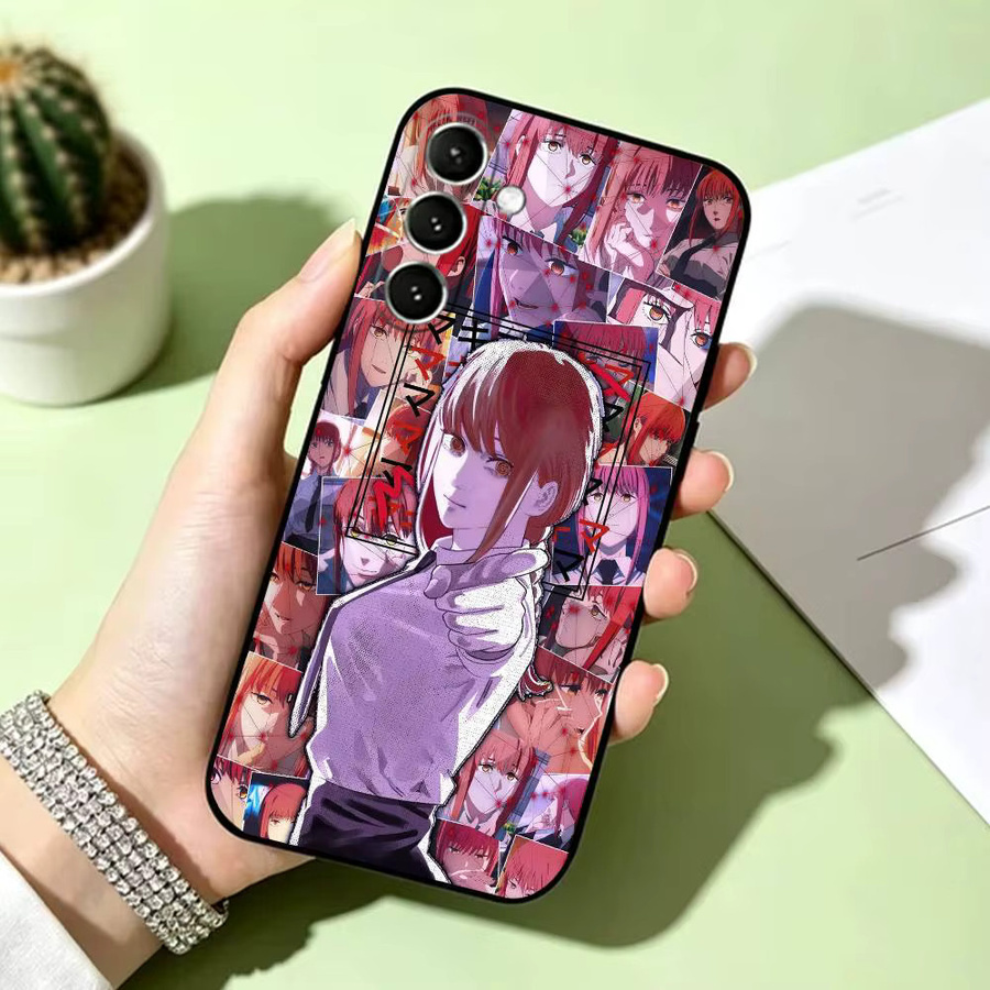 Makima Chainsaw Man Handyhülle aus weichem Silikon für Samsung Galaxy A73 A72 A71 A70 A53 A52 A51 in Schwarz und Multicolour - Bild 2