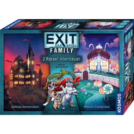 KOSMOS EXIT - Das Spiel Family Schloss Gemeinstein Mission Candyland Partyspiel Escape Game ab 8 Jahren