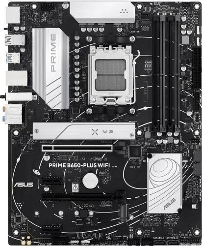 Asus PRIME B650-PLUS WIFI Mainboard mit AMD AM5 Sockel, ATX Formfaktor, DDR5 und Wi-Fi in Schwarz/Silber - Bild 1