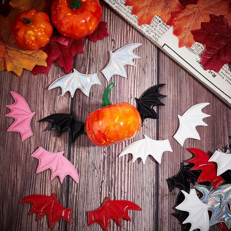 nbeads Fledermaus Flügel, Leder, Schwarz, Halloween, Unisex - Bild 5