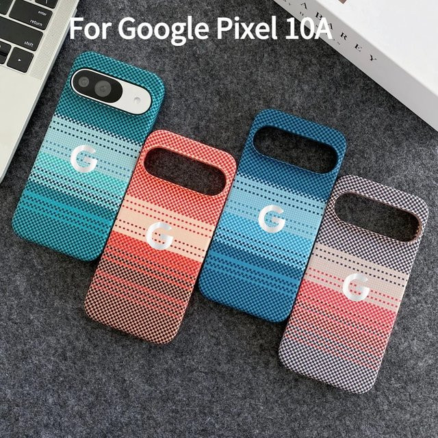 Stoßfeste MagSafe Schutzhülle im Kohlefasermuster für Google Pixel 10, 9 Pro XL, 9A, 8 und 7 Pro in Blau - Bild 1