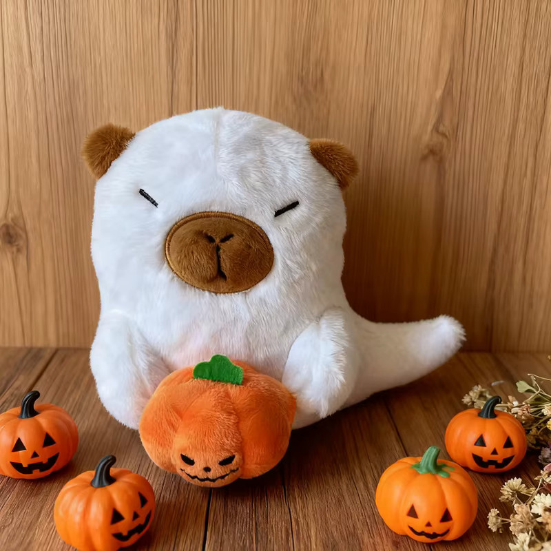 DOYOUDO Capybara Geist Kürbis, Plüsch, 19 cm, Halloween - Bild 4