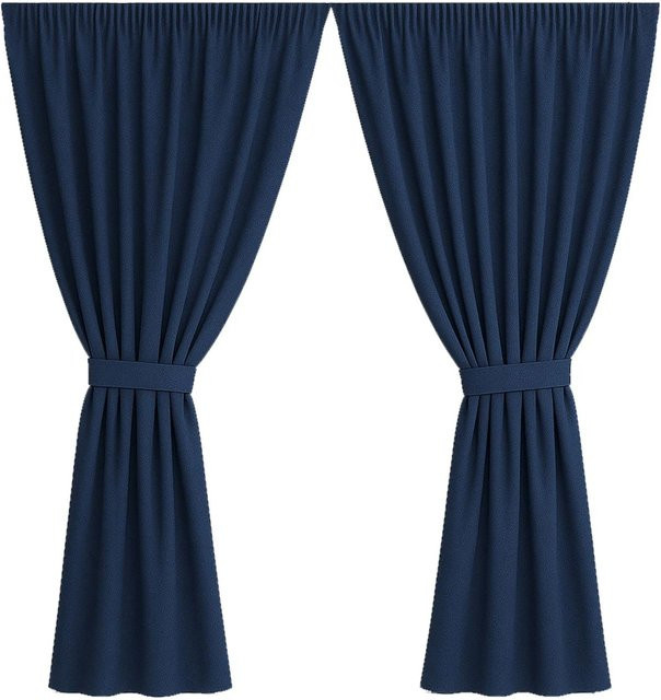 Setgarden Outdoor Vorhang für den Balkon, 1-teilig, Marineblau, B: 155 cm, H: 200 cm - Bild 1