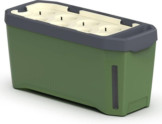 Gusta Garden Kräutertopf Harry Herbs 4in1 Pflanzentopf mit Bewässerungssystem Dunkelgrün - Bild 1