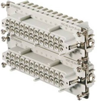 Weidmüller Buchseneinsatz RockStar HDC HE 24 + PE Push-In-Klemme, Grau, 1875850000 - Bild 1
