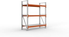 META Großfachregal GR aus verzinktem Stahl mit Stahlpaneelen, Farbe: Orange, H x B x T: 220 x 182,5 x 80 cm - Bild 1