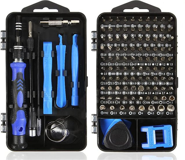 WOZOBUY 140-in-1 Präzisions-Schraubendreher-Set mit 118 magnetischen Bits für Computer, Laptop und Handy - Bild 1