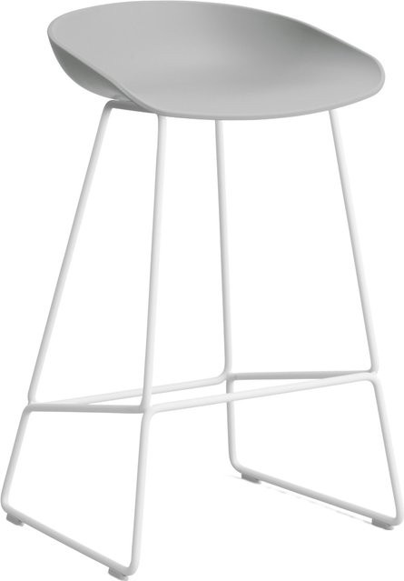 HAY About A Stool AAS 38 Hocker in Grau aus Stahl und Polypropylen - Bild 1