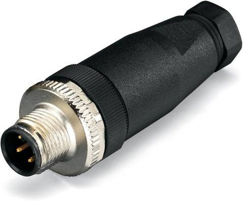 WAGO 756-9202/050-000 Sensor-Aktor-Steckverbinder M12 Stecker gerade unkonfektioniert 5-polig schwarz - Bild 1