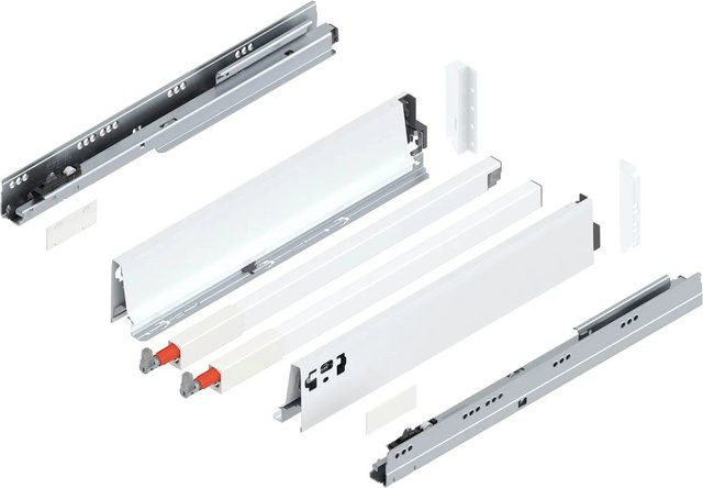 Blum C-Reling Tandembox antaro Vollauszug Seidenweiß 1 Paar mit Soft-Close und 65 kg Tragkraft, Tiefe: 450 mm - Bild 1