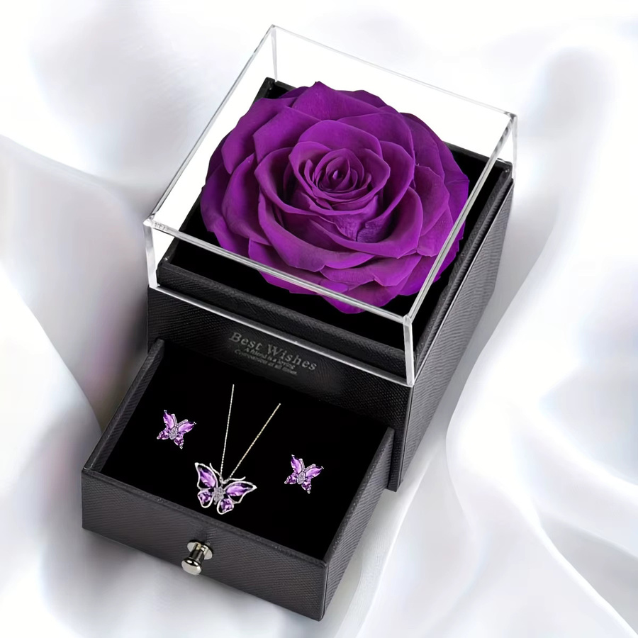 Schmuck-Set Halskette und Ohrringe, Schmetterlingsanhänger - Bild 3