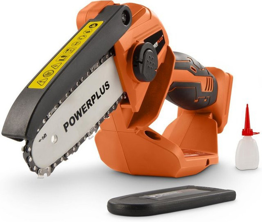 Varo Dual Power Akku 20 V Kettensäge POWDPG7572 mit 100 mm Schwert für Einhand Bedienung