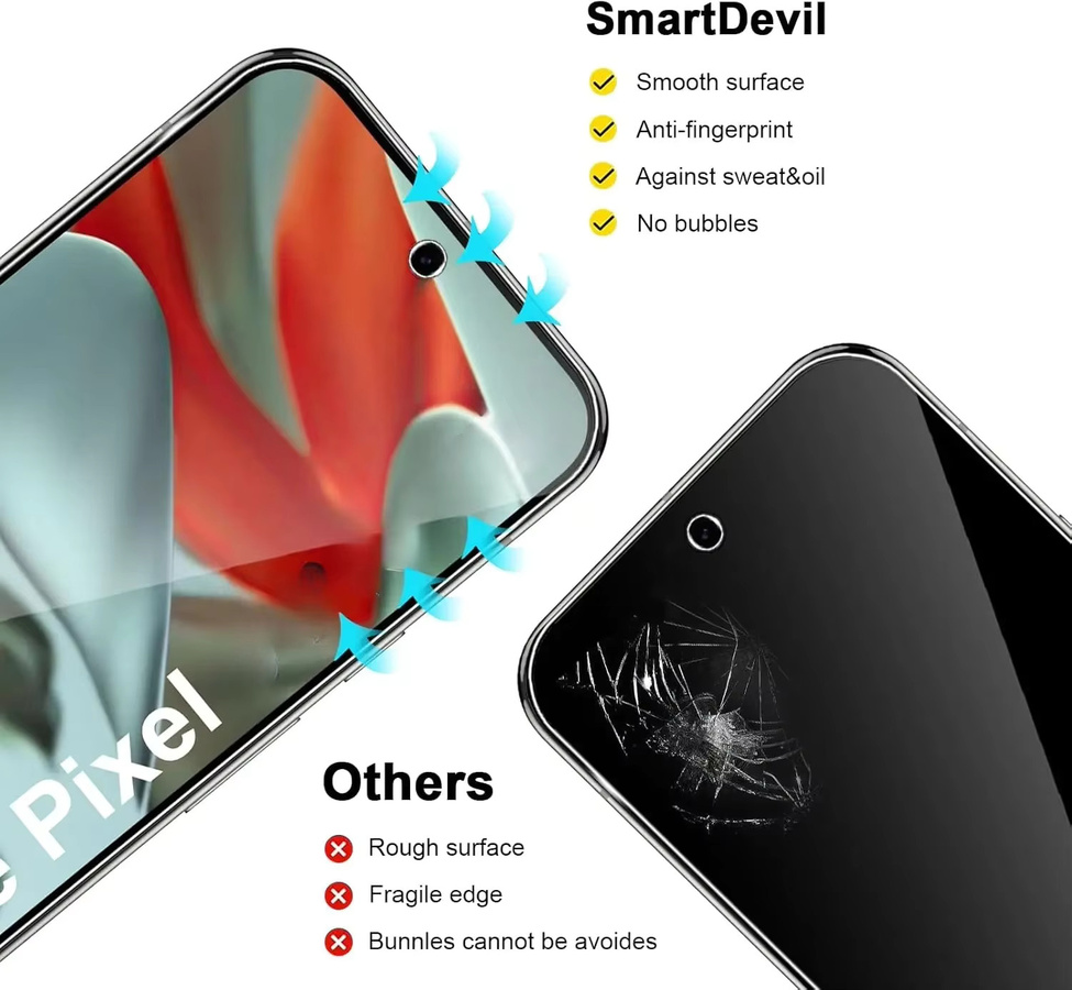 2-in-1 Schutzfolien-Set aus gehärtetem Glas für Google Pixel 11 und Pixel 11 Pro XL inklusive Kameralinsen-Schutzfolie, transparent - Bild 2