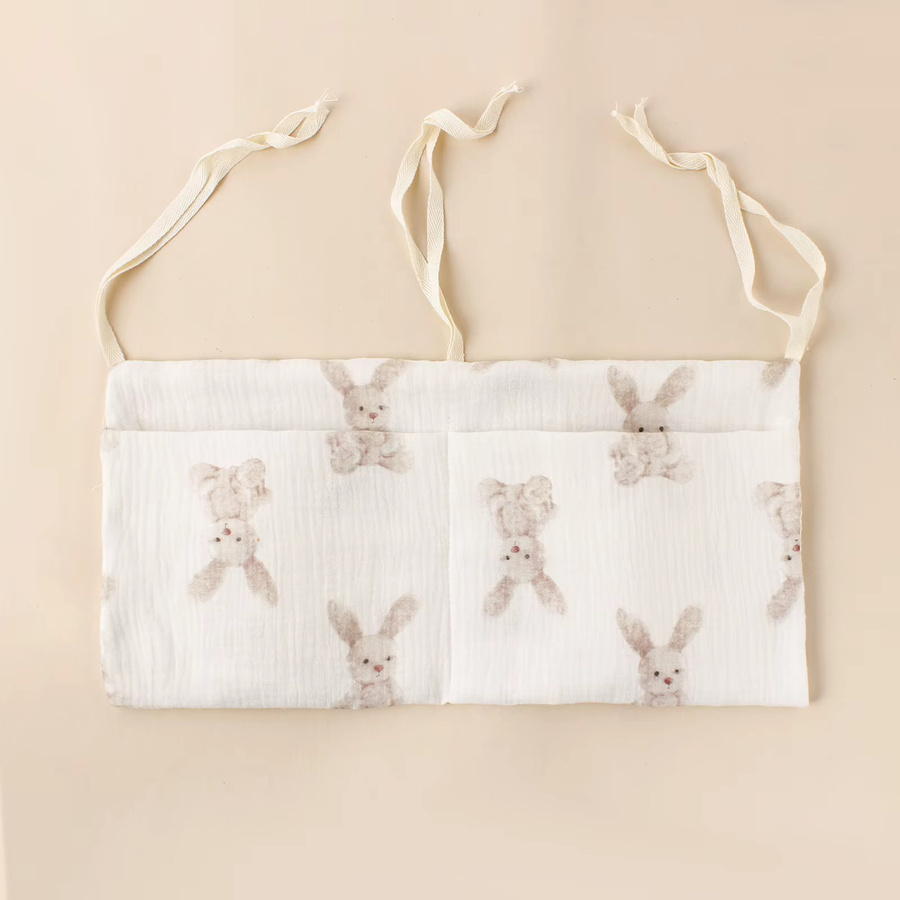 Multifunktionale Baby Organizer Tasche für Kinderwagen und Krippe in Weiß - Bild 1