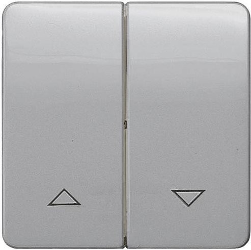 Siemens DELTA profil Jalousietaster mit silberner Wippe und Jalousiesymbolen, 65 x 65 mm, 5TG7934 - Bild 1