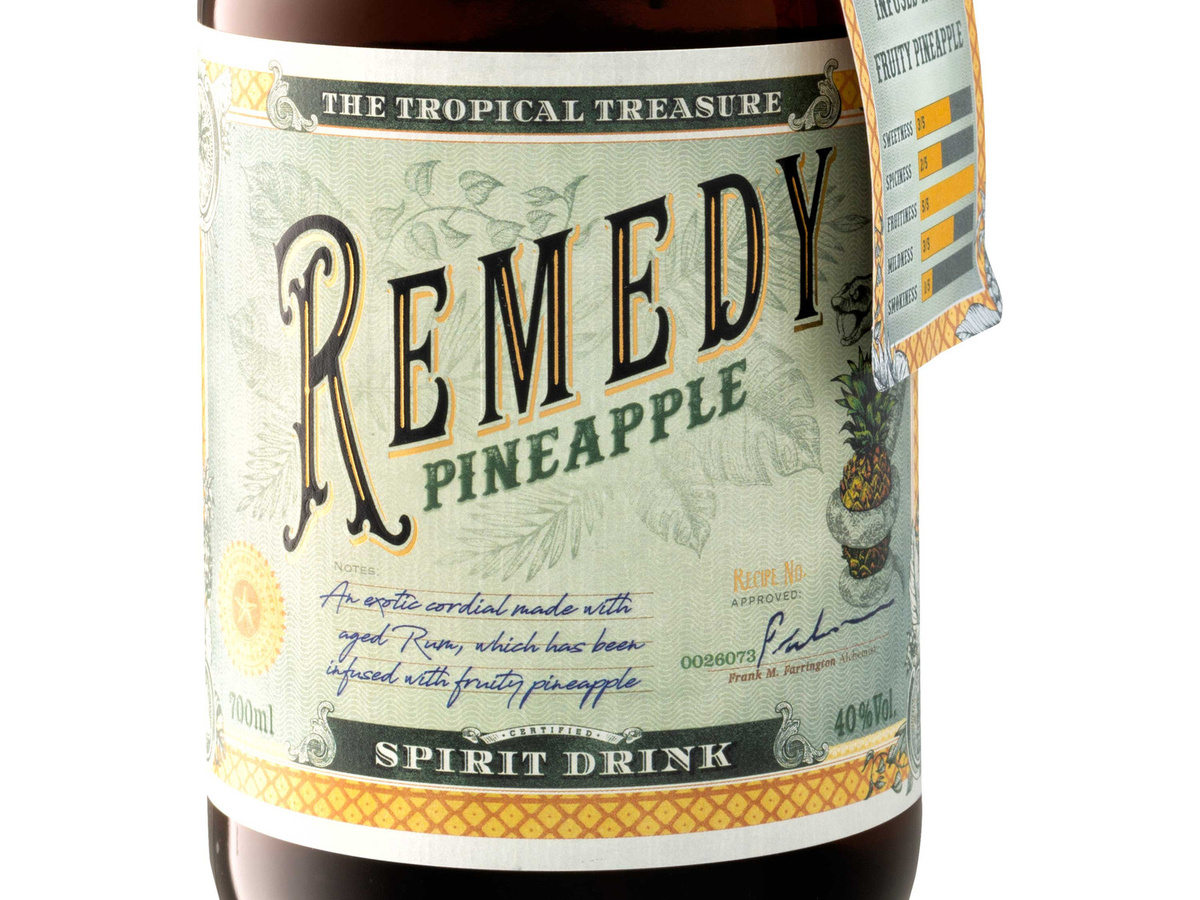 Remedy Spirituose Pineapple, Rum-Basis, 0,7 l - Bild 2