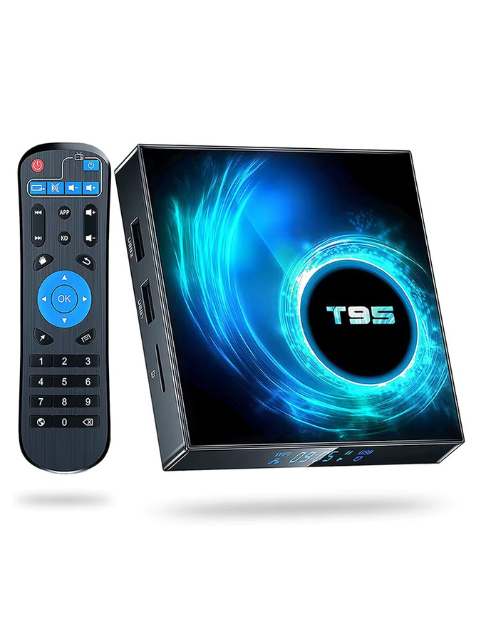 T95 Android 16.0 TV-Box Media Streamer mit Allwinner H616 Quad-Core, Dual-WLAN 2,4G/5G, 4GB RAM, Schwarz - Bild 7