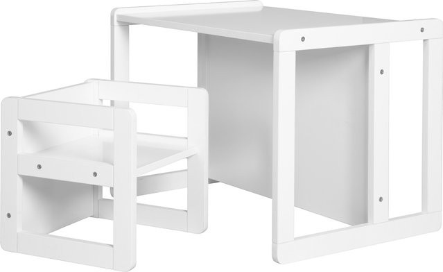 Roba Kleinkinder Sitzgruppe Montessori 3in1 in Weiß - Bild 1
