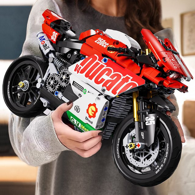 Ducati Technischer V4 Motorrad-Bausatz, Rennmotorrad-Bausteine - Bild 1