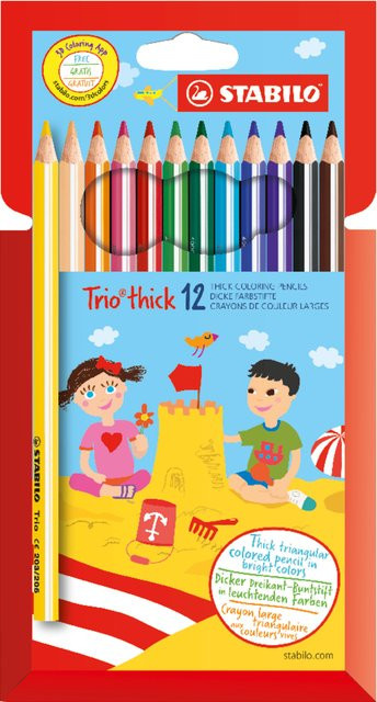 STABILO Trio Dick Buntstifte aus Holz in Multicolour für Kinder - Bild 1