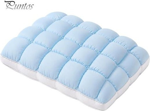 Dayuansheng Ergonomisches Kissen für Seitenschläfer und Rückenschläfer, Kühlendes und atmungsaktives Puffer-Kissen aus Polyester, Blau, B/T/H: 74 x 48 x 25 cm