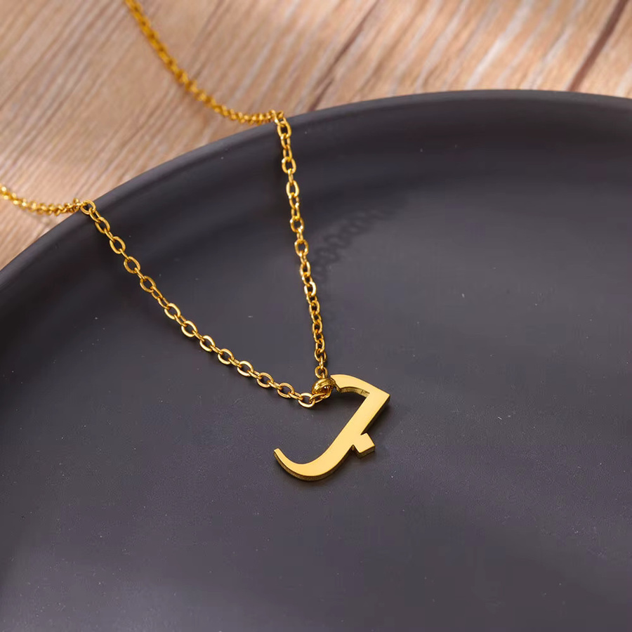 HPTOTMG Halskette Arabisches Alphabet, Edelstahl, Gold, Damen - Bild 2