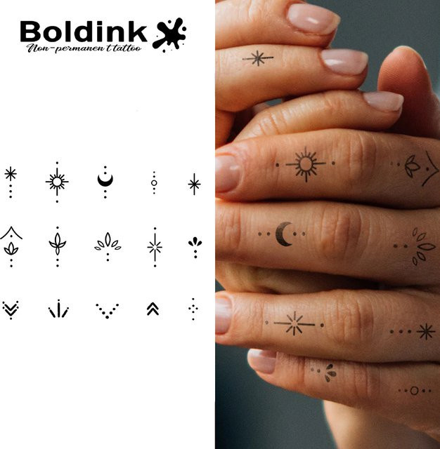 Boldink Celestial Vibes Temporäres Tattoo, wasserfest, semi-permanent - Bild 1