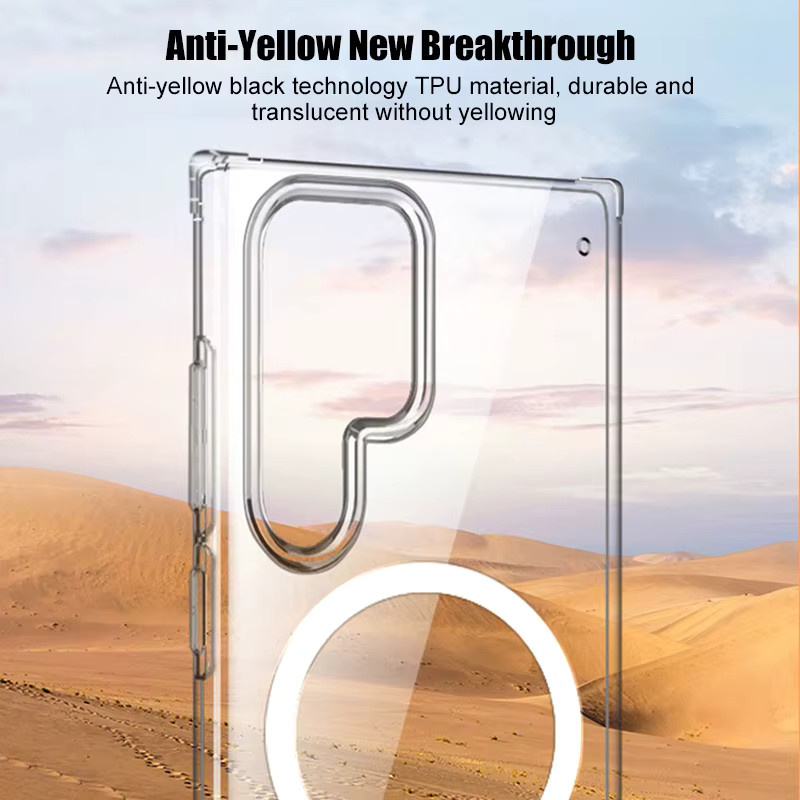 Transparente magnetische MagSafe Schutzhülle für Samsung Galaxy S25 S24 S23 S22 S21 Ultra Plus - Bild 6
