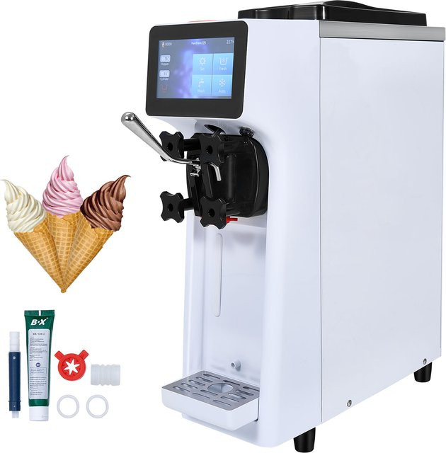 VEVOR Kommerzielle Soft-Serve-Eismaschine mit 1000W Leistung, 4L Hopper, Farbe Weiß - Bild 1