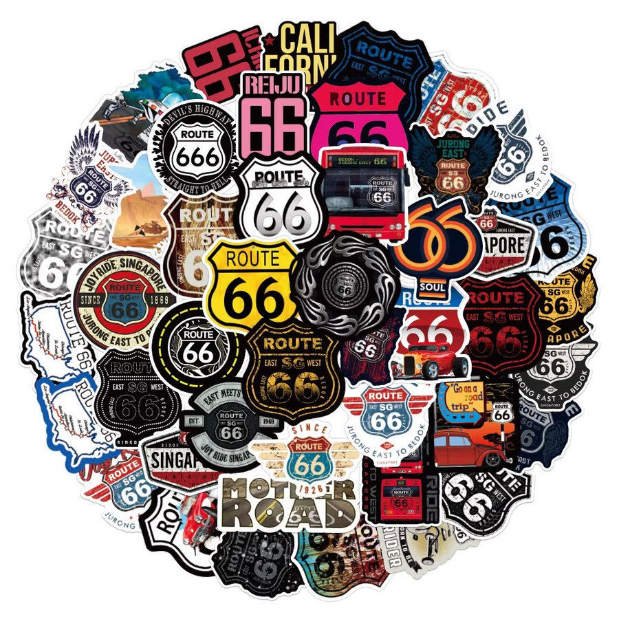 Bandai Route 66 Graffiti Aufkleber, 50 Stück - Bild 4