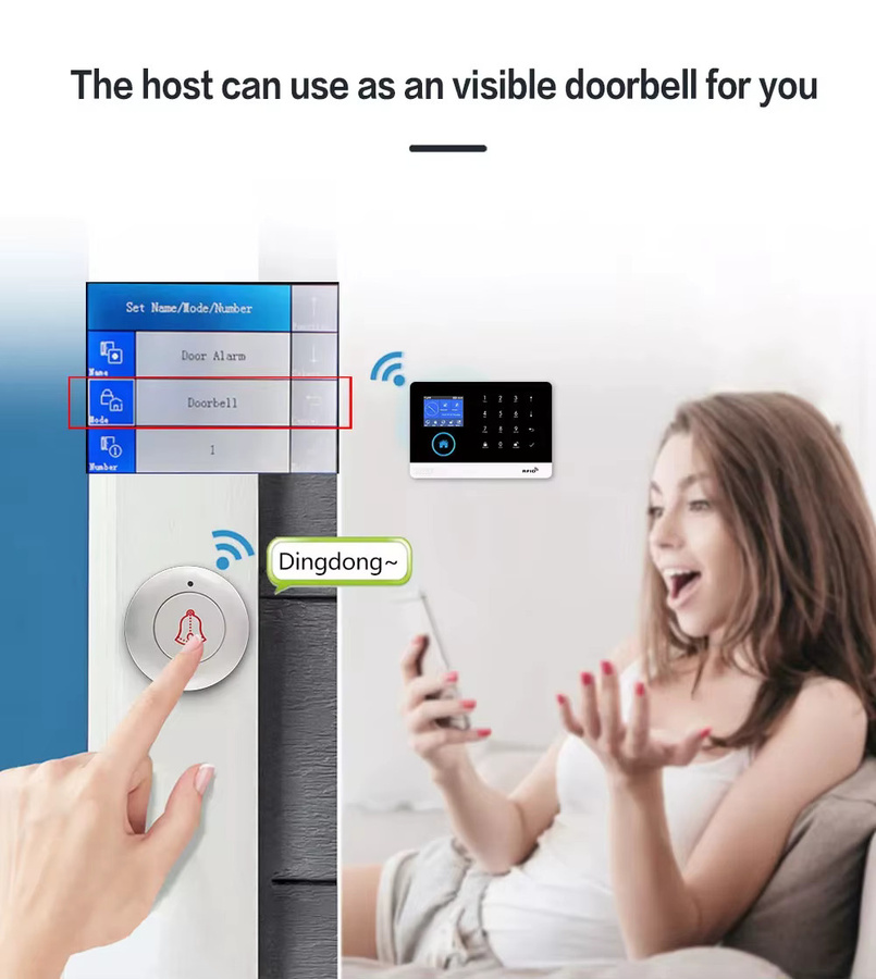 MULO Smart Alarmsystem für die Einbruchsicherheit mit WiFi, GSM 4G und Tuya App, inklusive PIR Bewegungsmelder und Display - Bild 5
