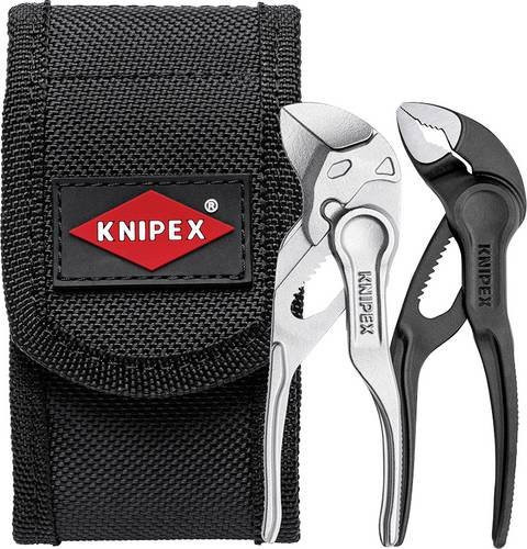 Knipex Mini-Zangenset Cobra XS in Schwarz mit Gürteltasche, 2-teilig - Bild 1