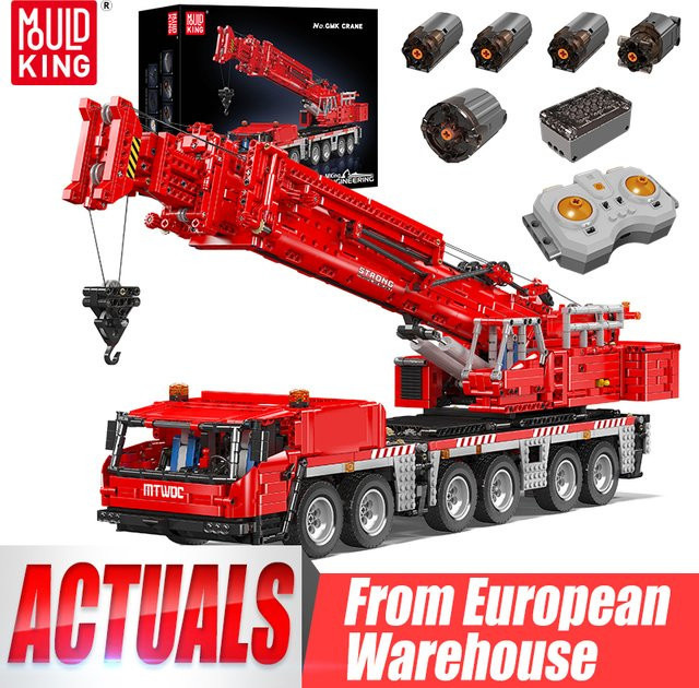 Mould King 17065 Red Grove GMK Kran, Baustein-Set, Technik-LKW - Bild 1