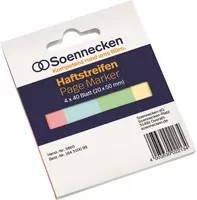 Soennecken Haftmarker Recycling Set mit Blauer Engel in den Farben Rot, Blau, Grün, Gelb und Multicolour - Bild 1