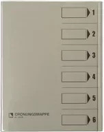 Bene Ordnungsmappe A4 mit 6 Fächern aus Papier, 250 g/m², Grau/Beige - Bild 1