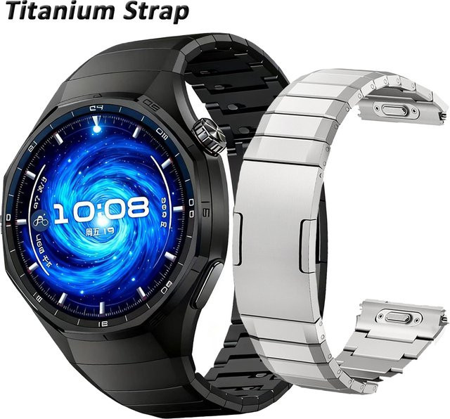 CAOWTAN Uhrenarmband Titan, Silber, Herren - Bild 1