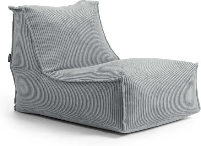 mokebo Sitzsack Der Gelassene aus Cord in Grau als Bean Bag und Bodenkissen - Bild 1