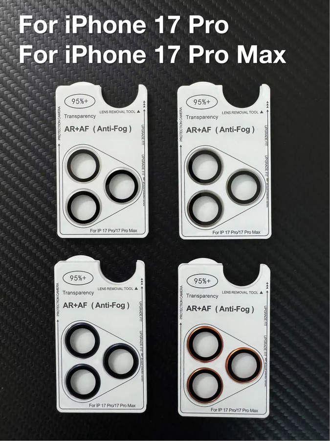 HD stoßfester Objektivschutz für iPhone 17 Pro und iPhone 17 Pro Max in Transparent und Silber - Bild 2