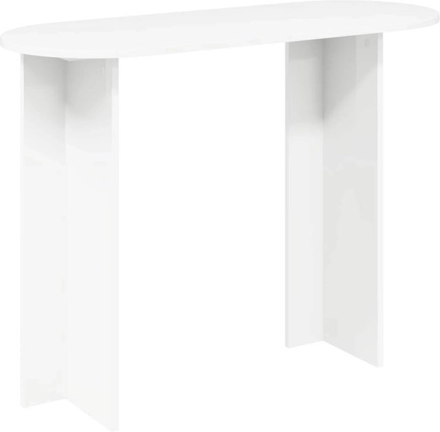 vidaXL Konsolentisch in Weiß aus Holzwerkstoff mit Holzmaserung, B/T/H: 100 x 39,5 x 75 cm - Bild 1