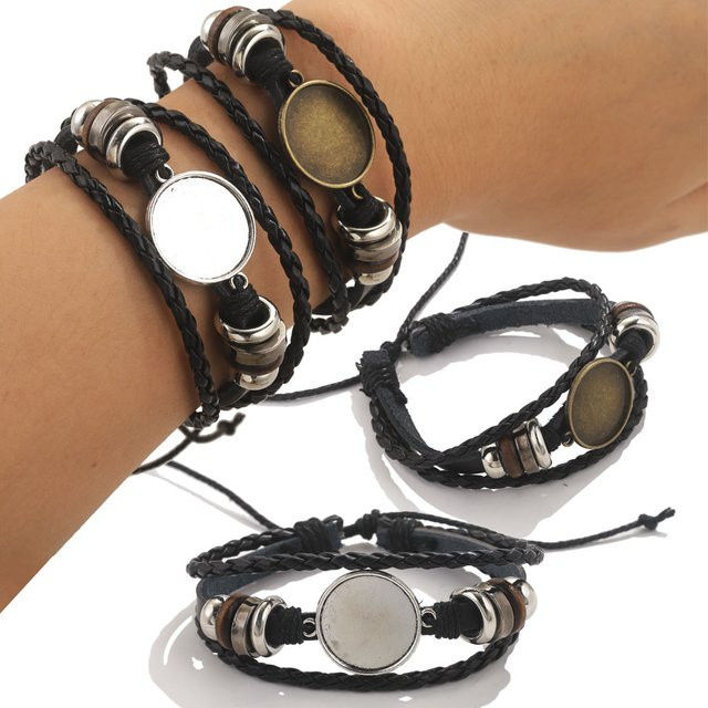 baizzx Armreif, Messing, Silber, Unisex, ohne Stein - Bild 1