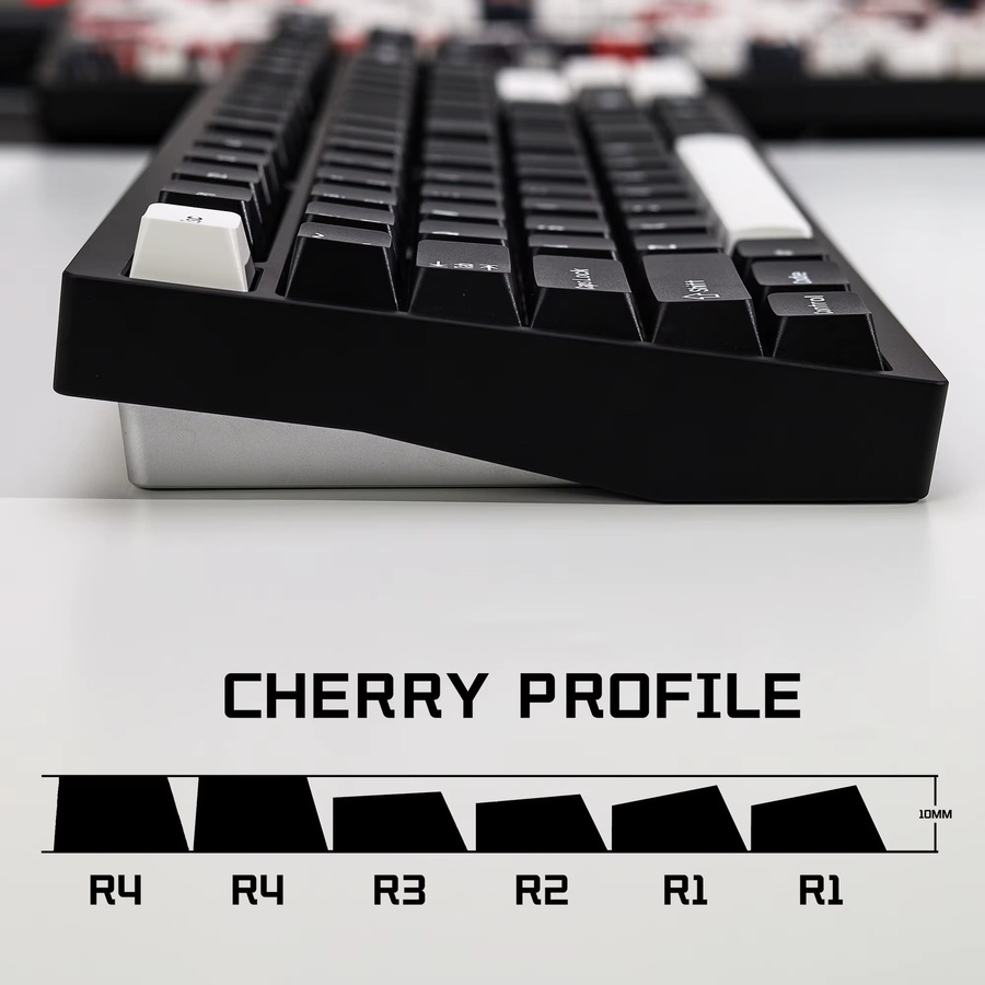 KBDiy PBT GMK WOB Tastenkappen im Cherry Profile, Schwarz, Doubleshot für mechanische Tastaturen wie GMK67 75% und K500 - Bild 6