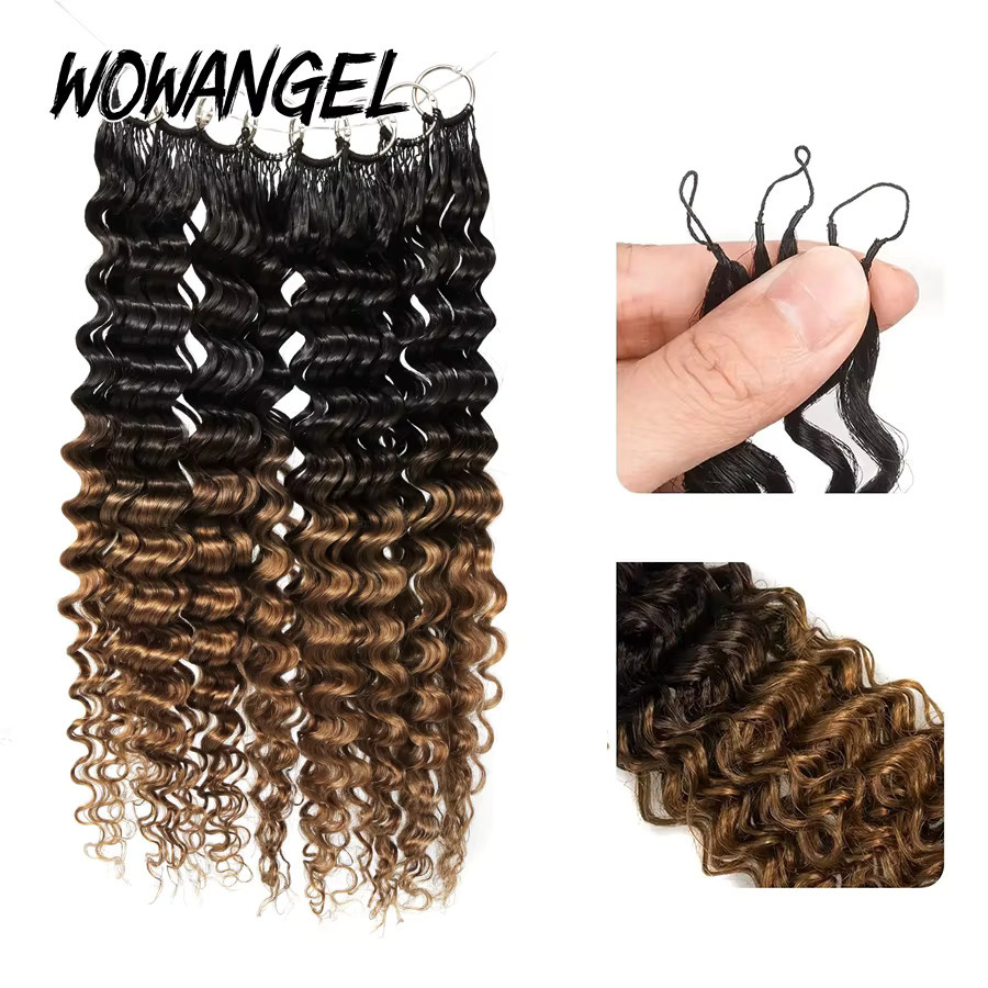 WOWANGEL Deep Wave Crochet Hair Echthaarverlängerungen, 14-24 Zoll, Damen - Bild 5