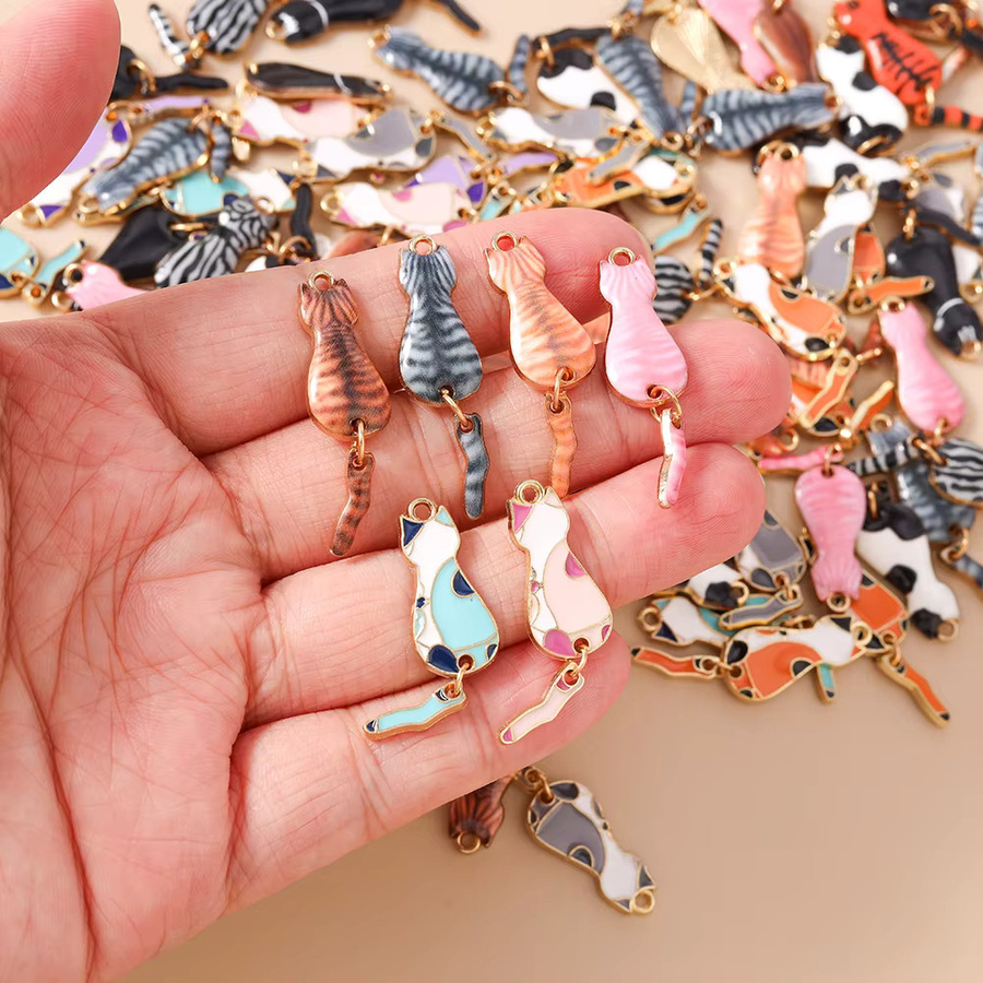Leslie Katzen-Charms, Emaille, Bunt, 10 x 35 mm, Unisex - Bild 3