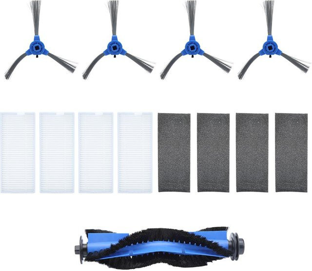 OutsideWorld Ersatzteil-Kit mit Seitenbürsten, Hauptbürste und Filter passend für 11S RoboVac 15T in Grau - Bild 1