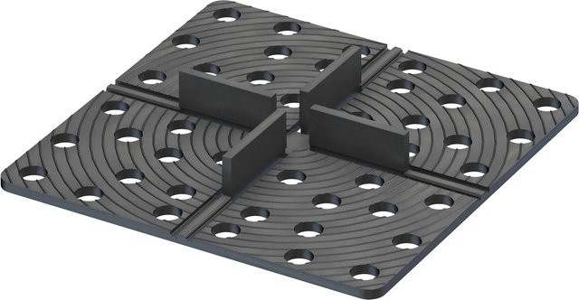 GS Terrassen Plattenhalter Set für Gitterrost Wabe, 20 Stück, Farbe: Grün, B/T/H: 12 x 12 x 0,3 cm - Bild 1