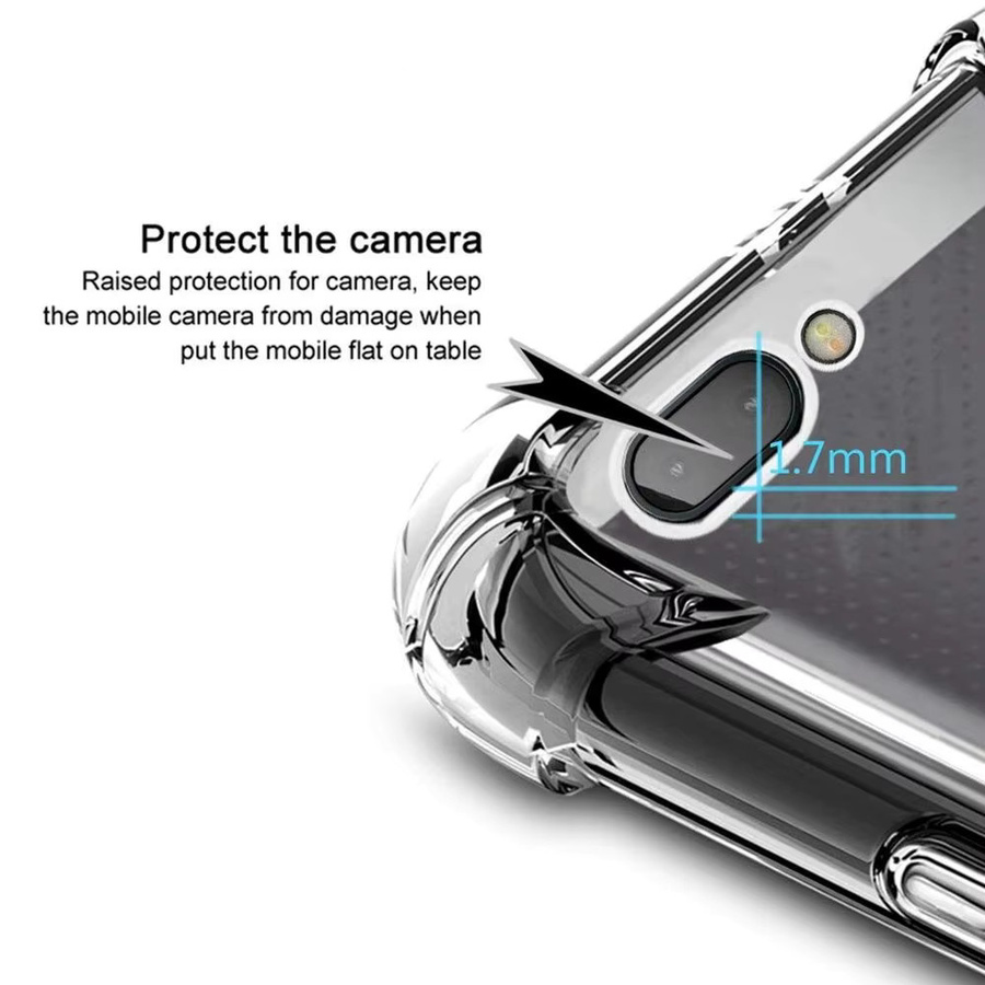 Blackberry KeyOne Key 2 BBF100 Schutzhülle aus transparentem TPU Silikon mit Airbag-Funktion - Bild 3