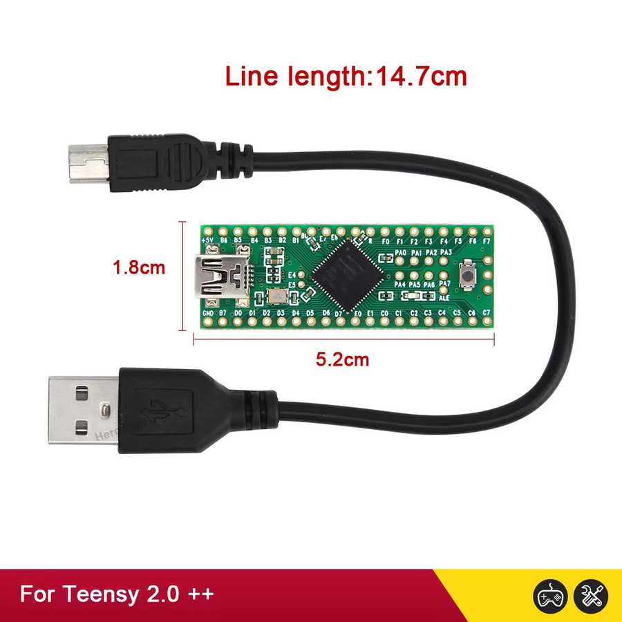 Hayoumon Teensy 2.0++ USB AVR Entwicklungsboard AT90USB1286 in Grün für Arduino Experimente mit ISP und U-Disk Unterstützung - Bild 2
