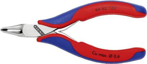 Knipex Elektronik- und Feinmechanik Schrägschneider mit Facette, Stahl, Mehrfarbig, Länge: 120 mm - Bild 1