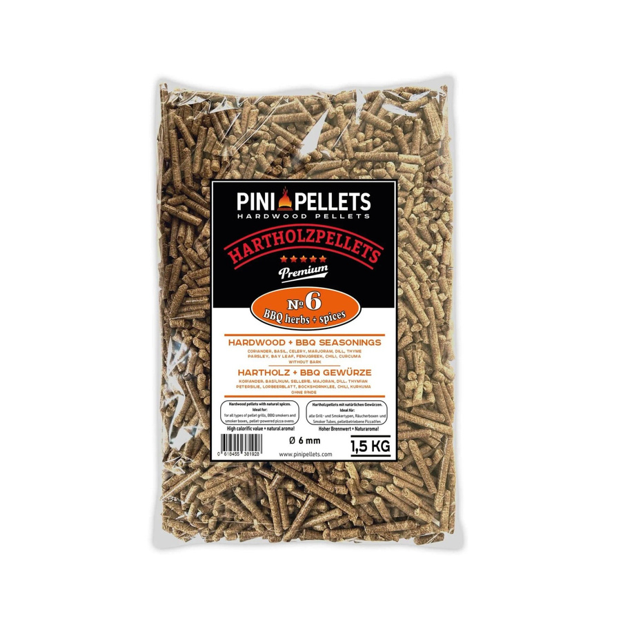 PINI Hartholz Pellets № 6 BBQ Gewürze 1,5 kg - Bild 2